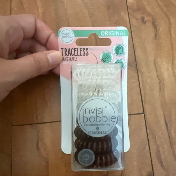 Invisibobble Traceless Hair Ring Lot 5 Pack Black Clear Brown Ponytail 26 pieces - Picture 5 of 6